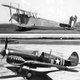Curtiss JN-4 “Jenny” and Curtiss P-40 Warhawk, two of the most successful Curtiss designs. (US Army)